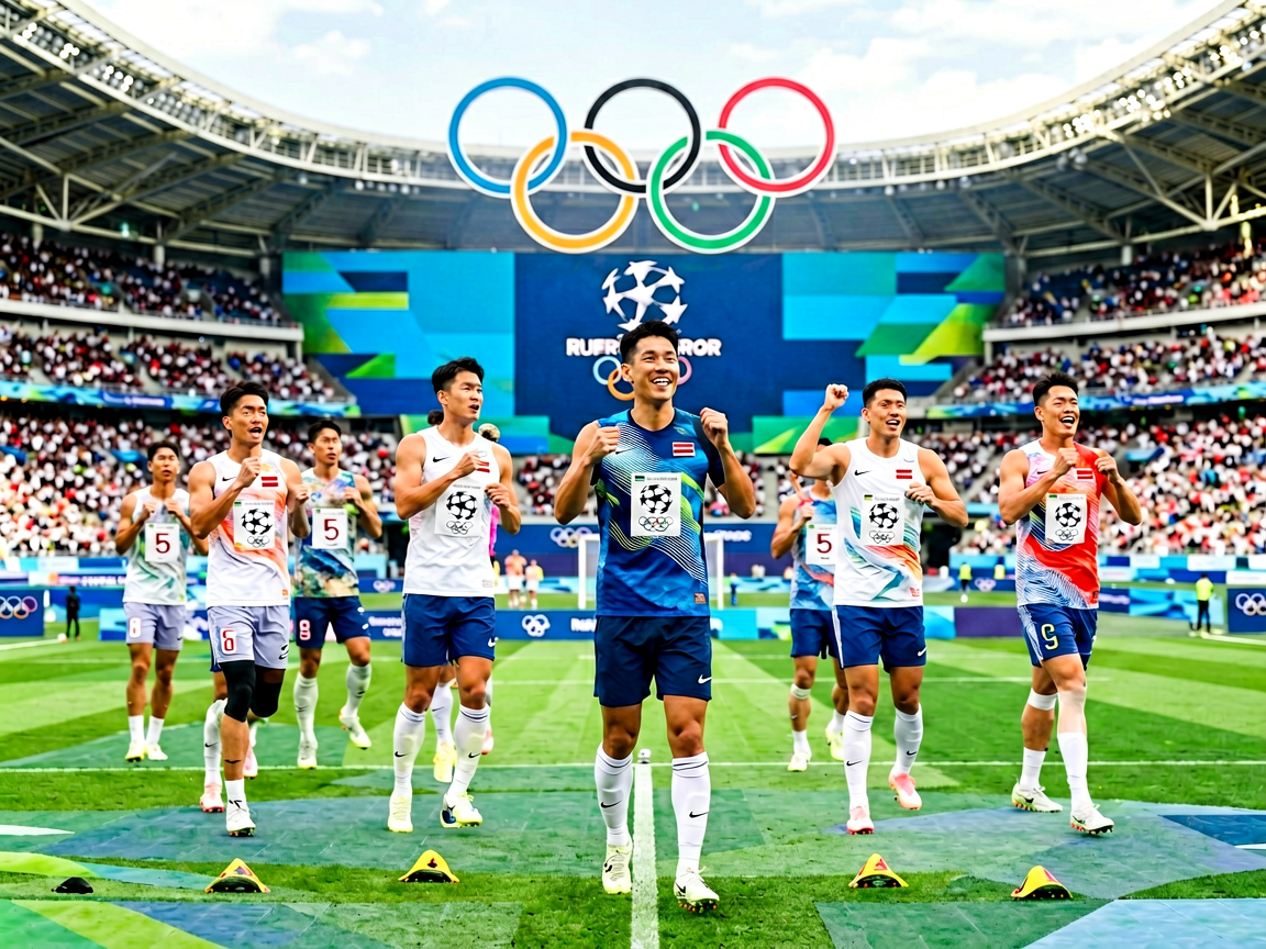奥运会筹备场馆与运动员训练场景，vsport体育奥运会专题报道，展现体育盛会筹备进展